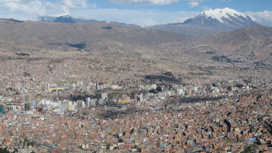 Bolivien La Paz mit dem Ilimani