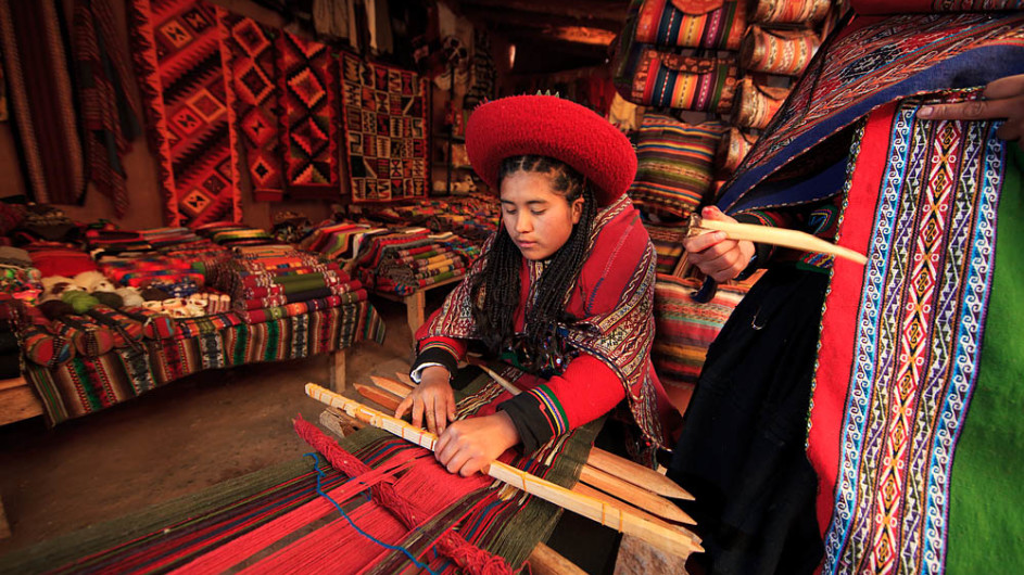 Peru traditionelles Weben