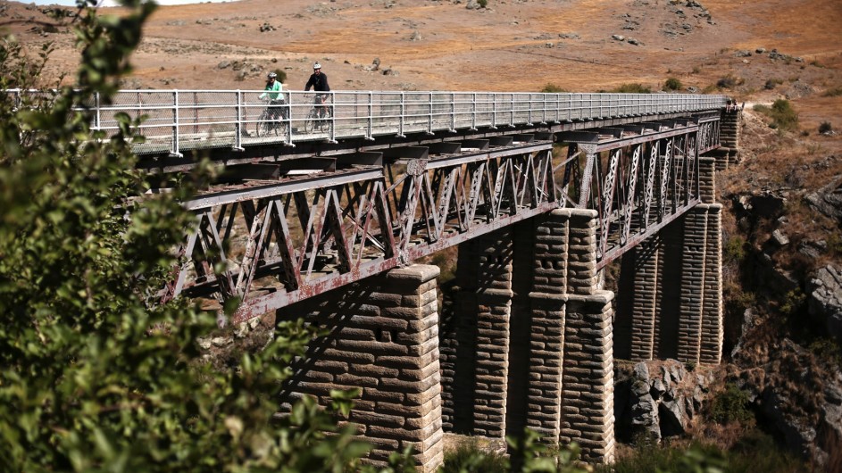 Neuseeland Otago Rail Trail Brücke