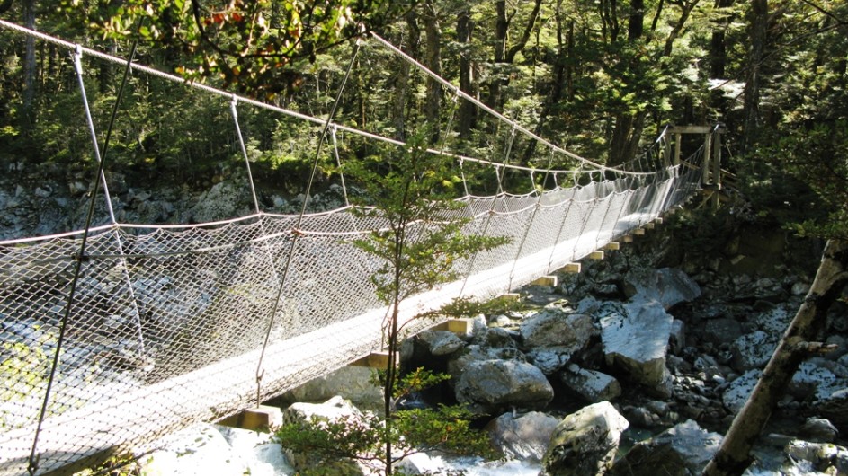 Neuseeland Routeburn Track Hängebrücke