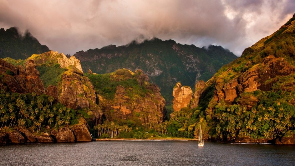 Französisch Polynesien Aranui Fatuiva Island