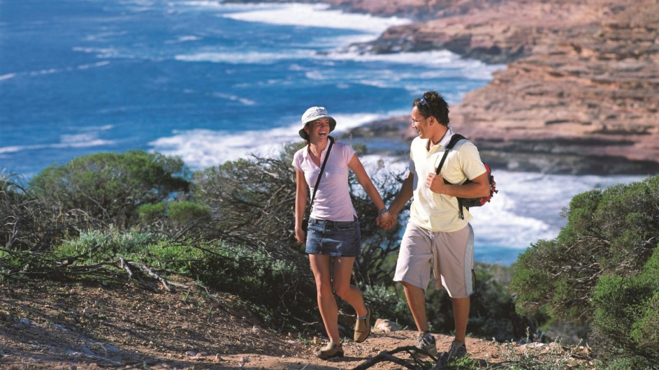 Australien Westaustralien Wandern an der Küste von Kalbarri