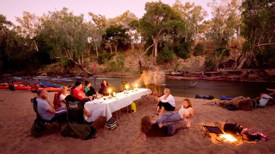 Australien Katherine River Rastplatz am Abend