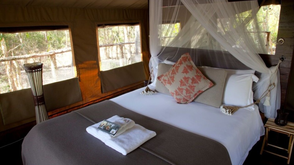 Australien Jervis Bay Paperbark Camp Deluxe Zelt innen