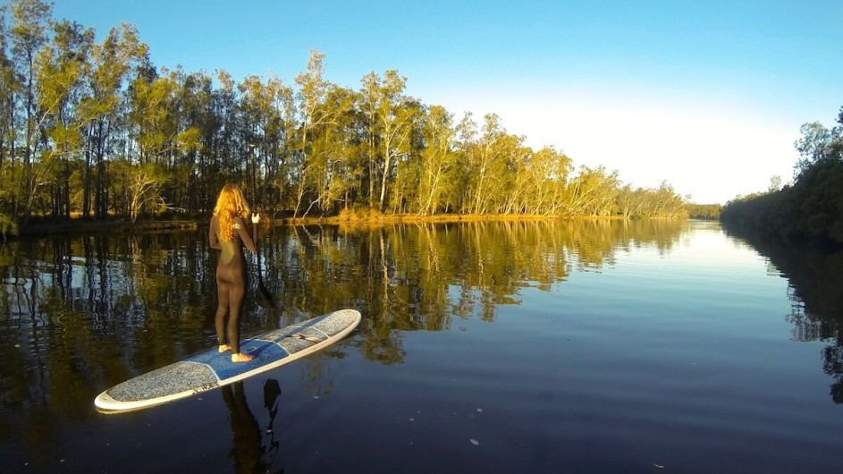 Australien Jervis Bay Paperbark Camp Paddeln auf dem Creek