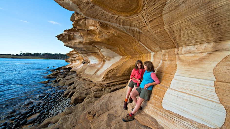 Australien Tasmanien Maria Island Painted Cliffs