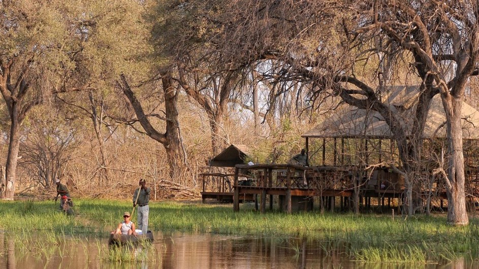 Botswana Khwai Tented Camp Mokoro Ausflug