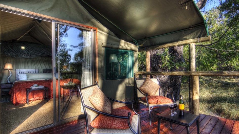 Botswana Camp Moremi Zimmeransicht