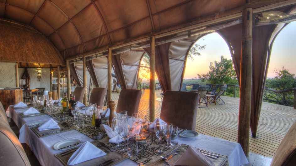 Botswana Moremi Game Reserve Camp Okuti Dinner