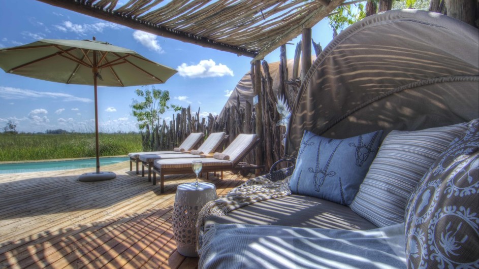 Botswana Moremi Game Reserve Camp Okuti Pool