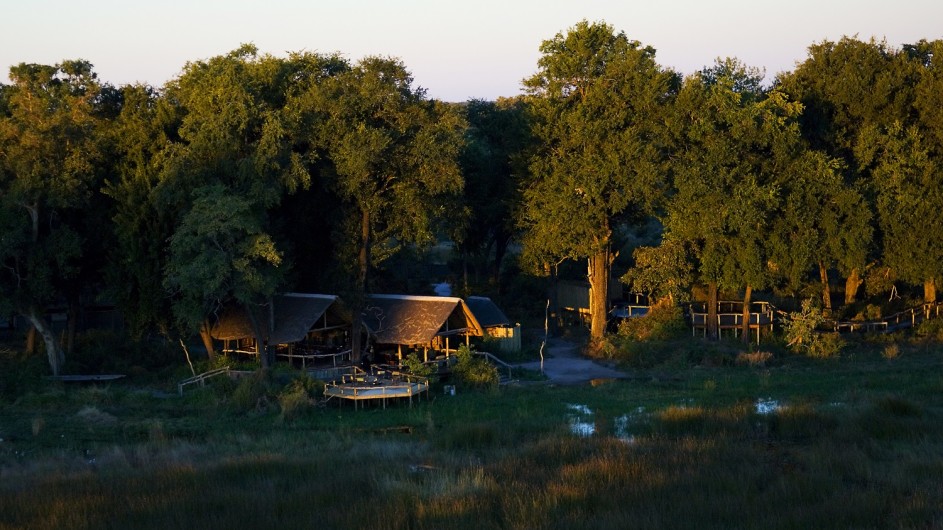 Botswana Okavango Delta Duba Plains Campansicht