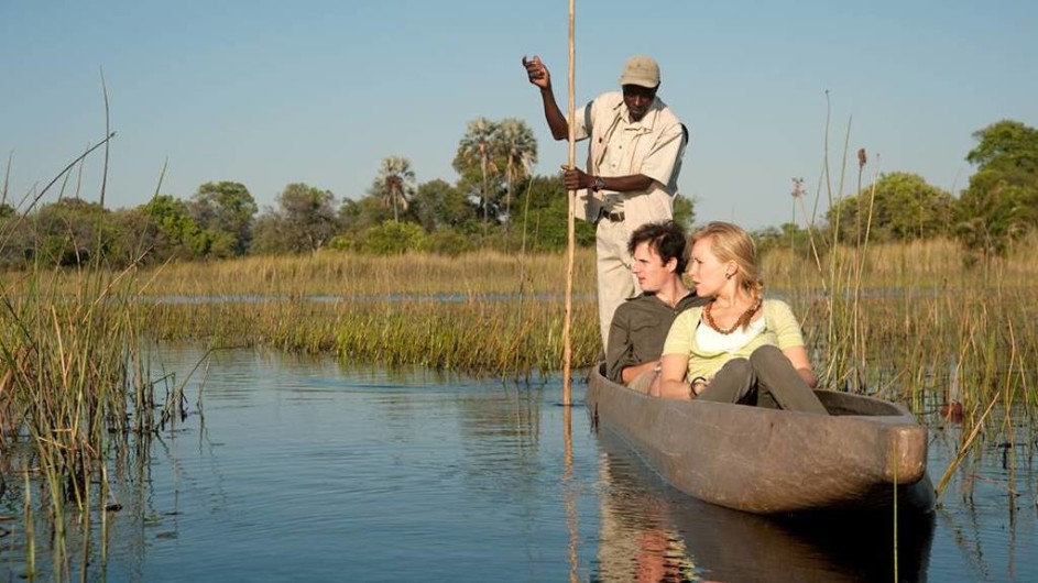 Botswana Okavango Delta Kanana Mokoro Ausflug