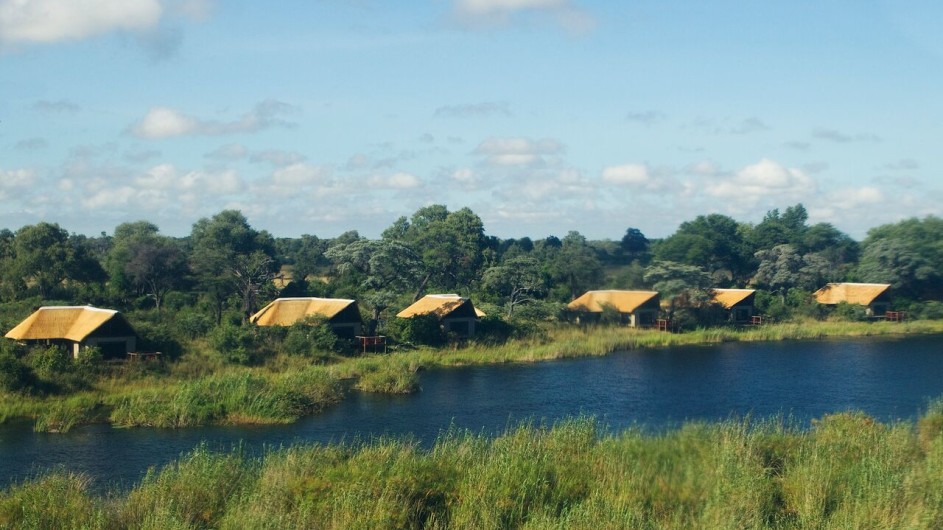 Botswana Okavango Delta Kwando Lagoon Camp Ansicht