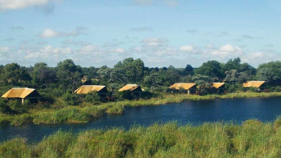 Botswana Okavango Delta Kwando Lagoon Camp Ansicht