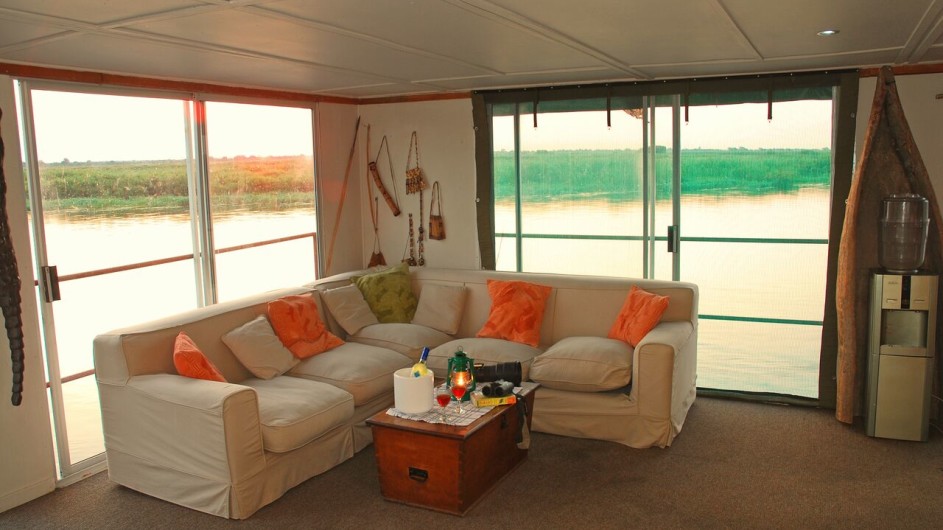 Botswana Kabbo Hausboot Lounge