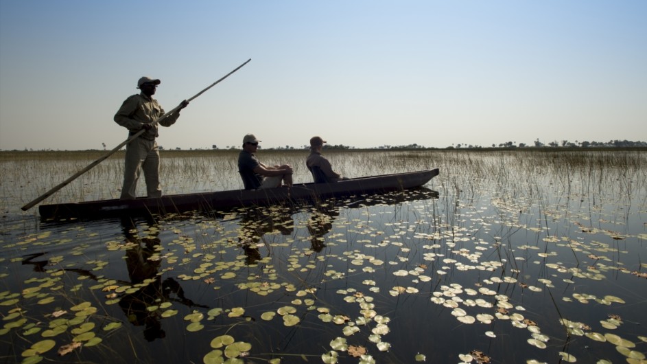 Botswana Expeition Mokoro Fahrt im Okavango Delta