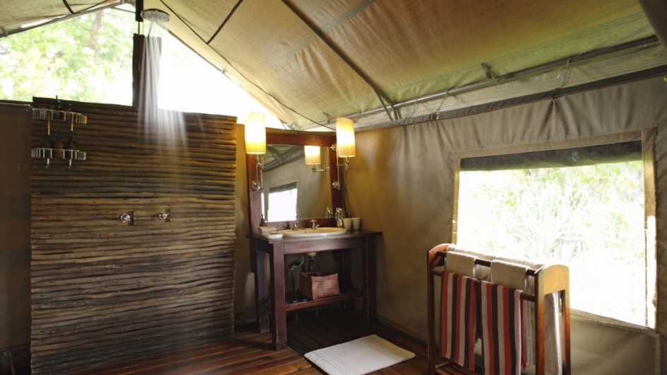 Botswana Okavango Delta Camp Nxageba Badezimmer