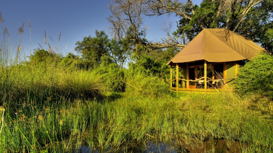 Botswana Okavango Delta Kanana Zelt aussen