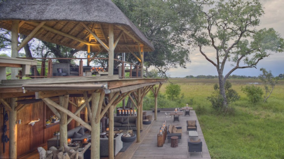 Botswana Okavango Delta Xudum Lodge Lounge