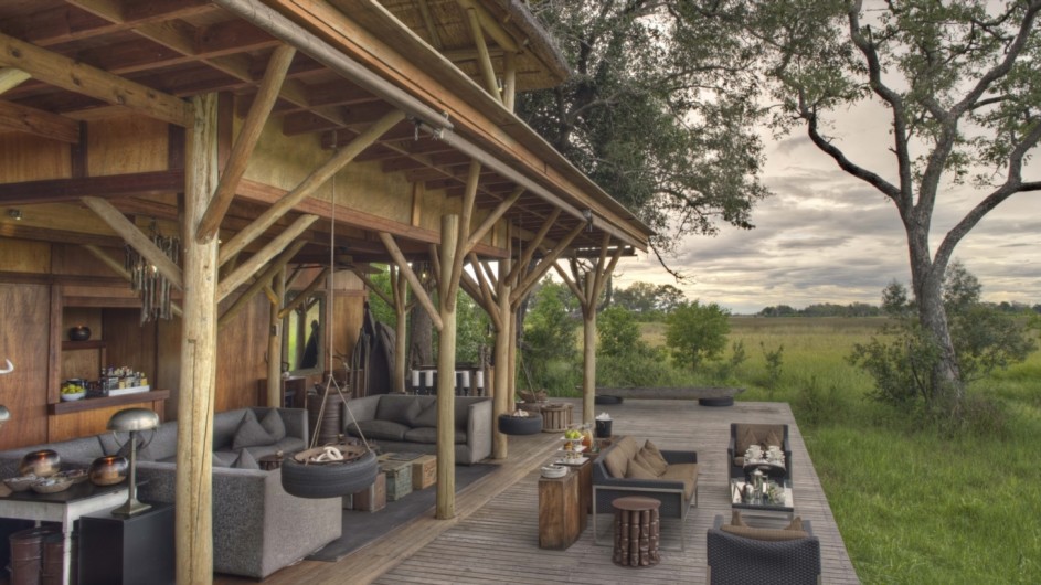 Botswana Okavango Delta Xudum Lodge Lounge