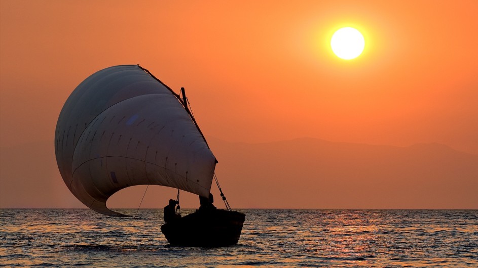 Malawi Pumulani Sonnenuntergang Dhow FAhrt