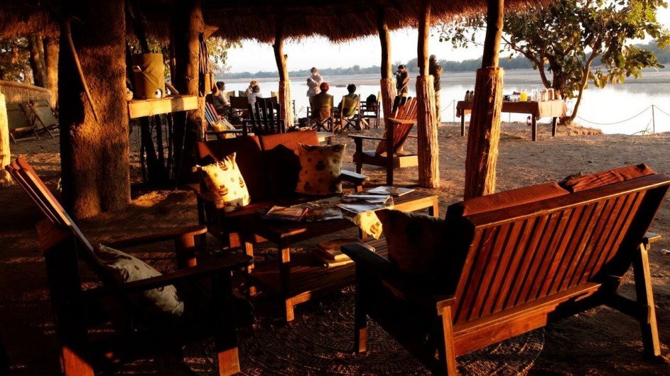 Zambia Island Bush Lodge Lounge