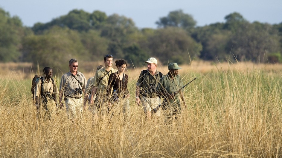 Zambia Wandersafari Wanderung durchs hohe Gras