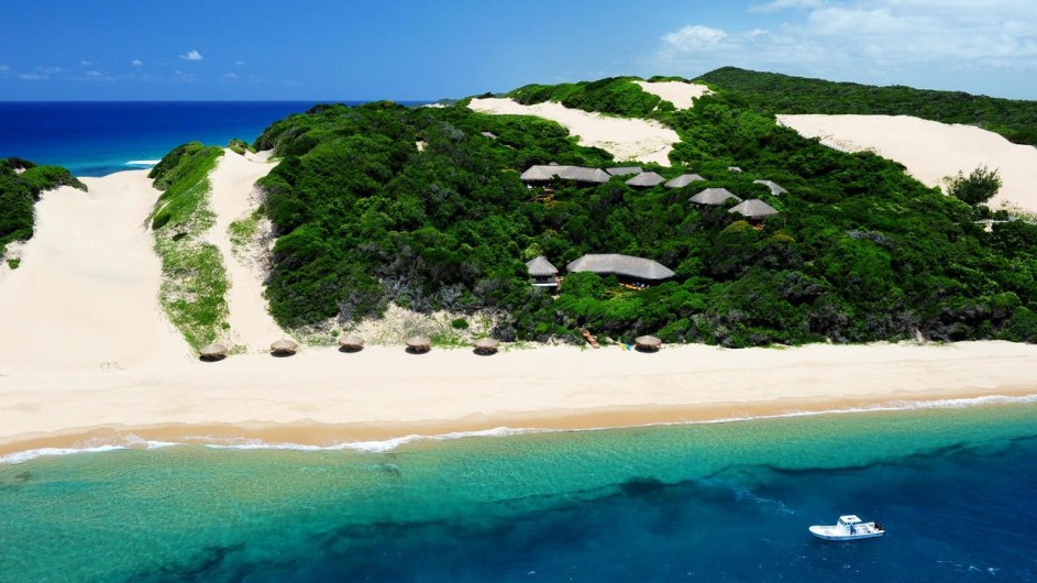 Mozambique Santa Maria Peninsula Machangulu Beach Lodge Lage am Strand