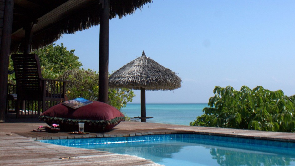 Mozambique Anantara Resort Medjumbe Island Beach Insel private Terrasse mit Pool