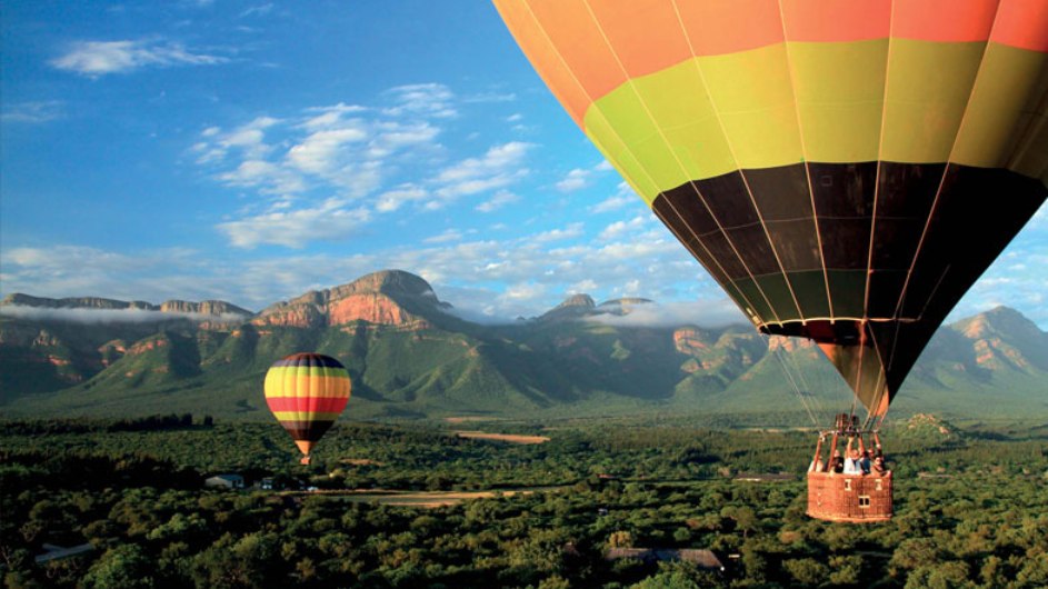 Südafrika Hazyview Perry Bridge Hollow Ausflug Ballonfahrt