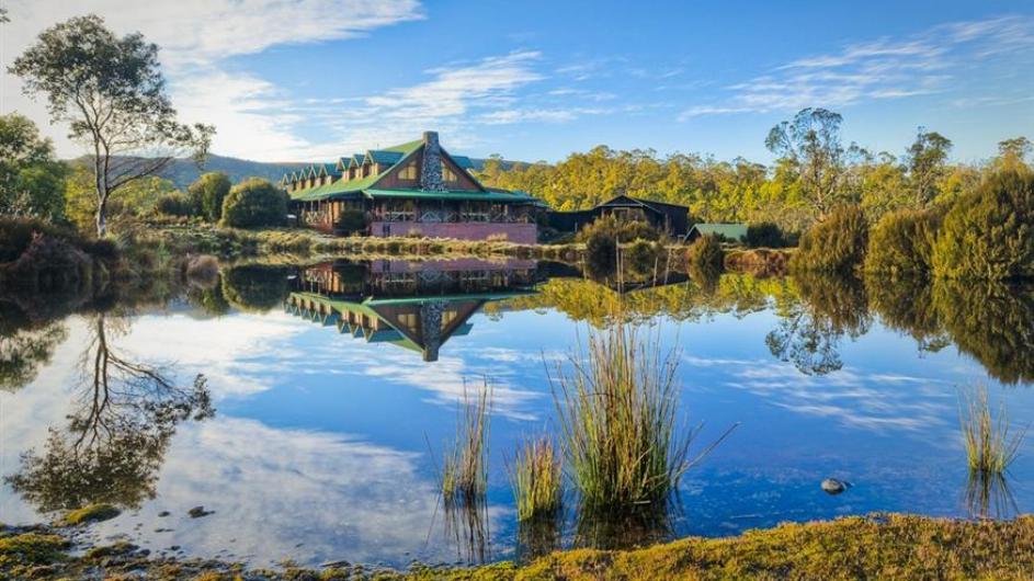 Australien Tasmanien Peppers Cradle Mountain Lodge Außenansicht