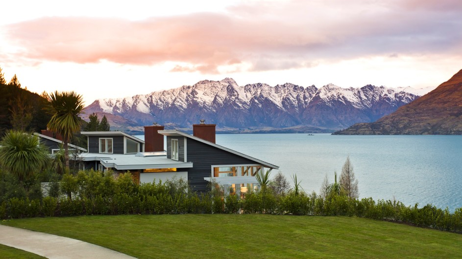 Neuseeland Queenstown Matakauri Lodge Außenansicht