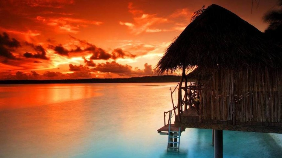Cook Inseln Aitutaki Lagoon Resort Overwater Bungalow