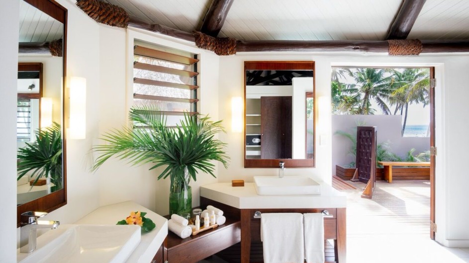 Fiji Inseln Yasawa Island Resort Deluxe Strandbungalow Bad