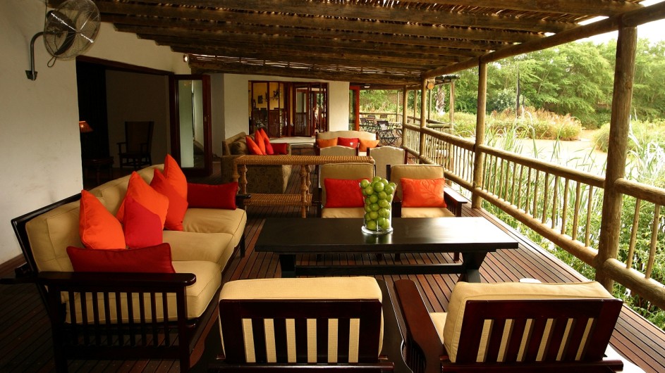 Südafrika Addo Nationalpark Woodall Country House Terrasse