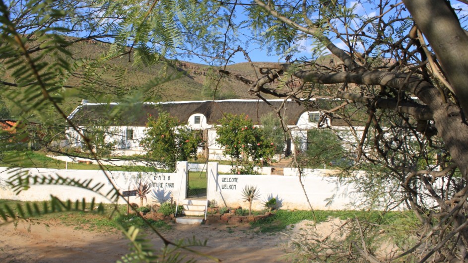 Südafrika Cederberge Enjo Nature Farm Eingang Haupthaus