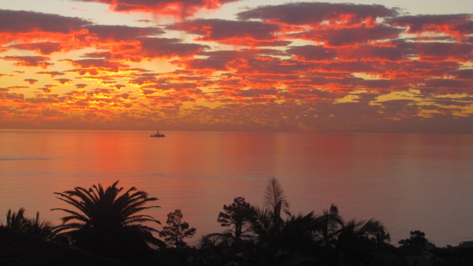 Südafrika Kapstadt Ambiente Gueshouse Ausblick Sonnenuntergang