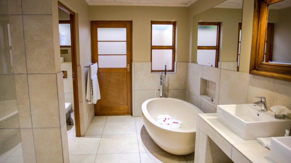 Südafrika Oudtshoorn De Zeekoe Fästefarm Badezimmer Badezimmer