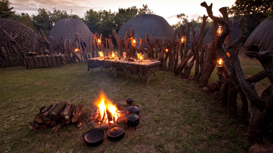 Südafrika Rorke´s Drift Isibindi Zulu Lodge Boma