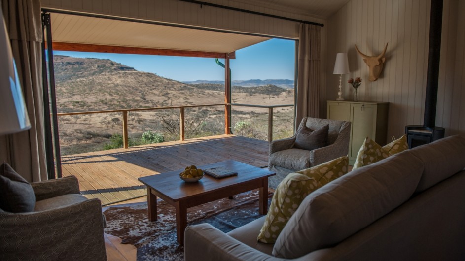 Südafrika Drakensberge Three Tree Hill Lodge Churchills Cottage Wohnraum