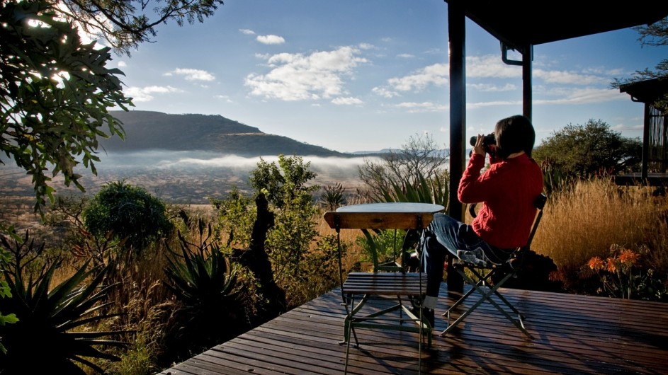 Südafrika Drakensberge Three Tree Hill Lodge Cottage Terrasse