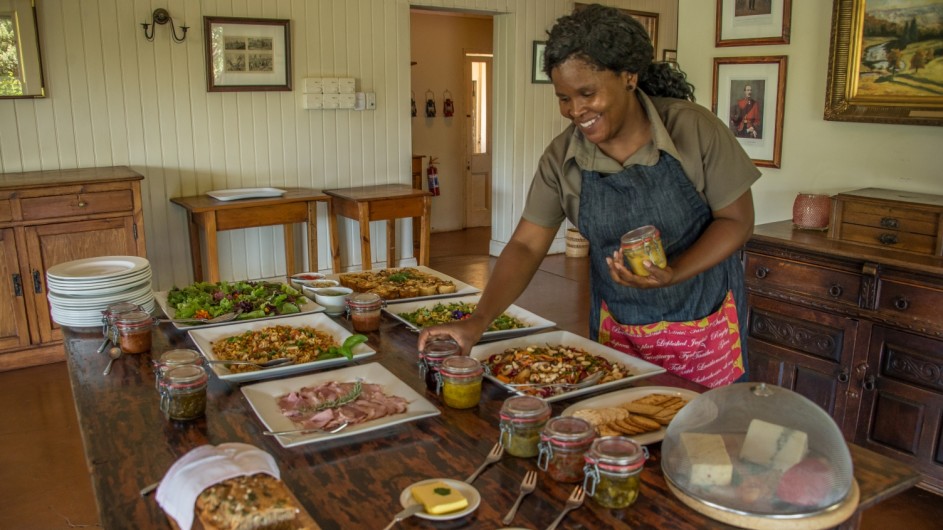 Südafrika Drakensberge Three Tree Hill Lodge Frühstück