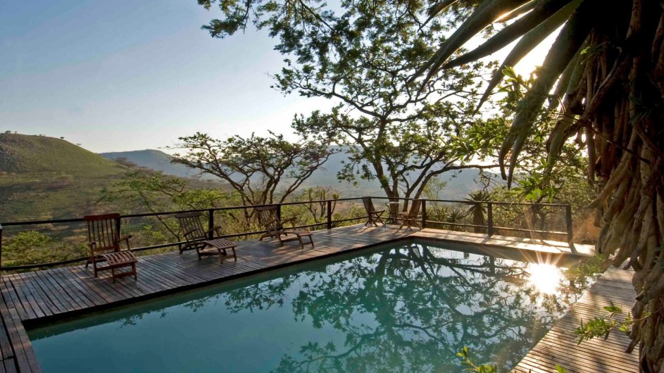 Südafrika Drakensberge Three Tree Hill Lodge Pool