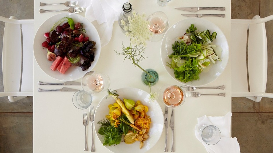 Südafrika Weinland Babylonstoren Farmhotel Salat zum Lunch