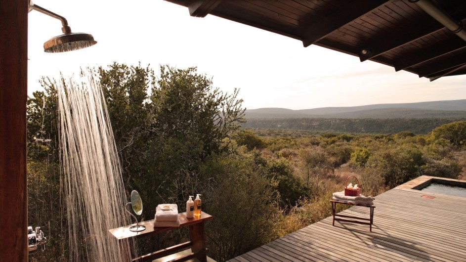 Südafrika Kwandwe Private Game Reserve Kwandwe Ecca Lodge Außendusche