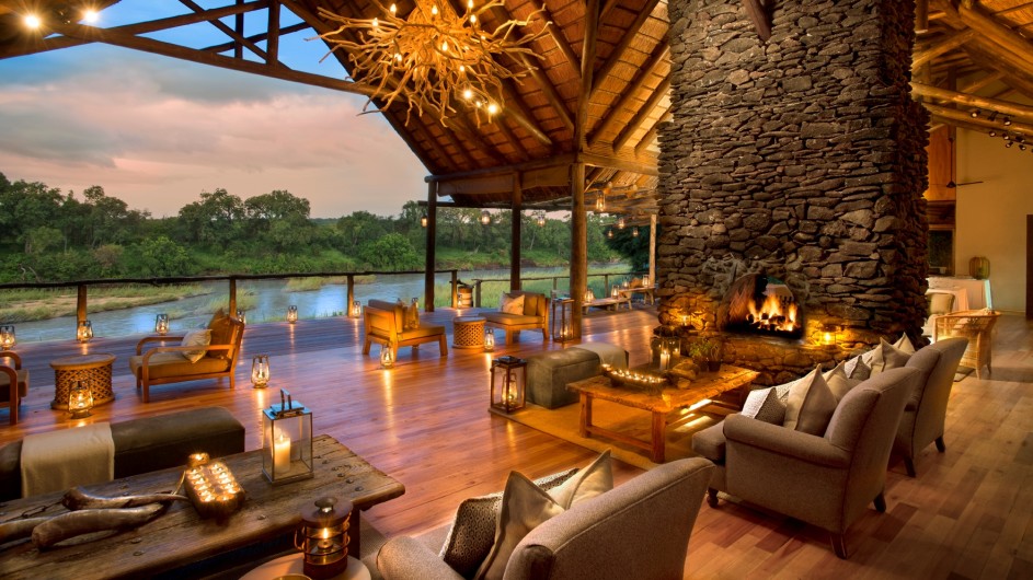 Südafrika Sabi Sand Game Reserve Lion Sands Narina Lodge Lounge