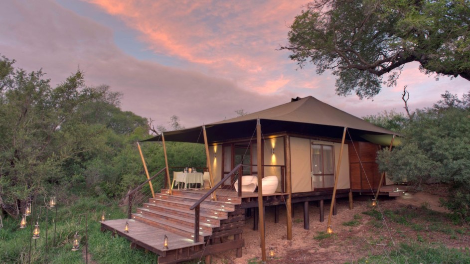 Südafrika Krüger Nationalpark Ngala Tented Camp Zelt außen