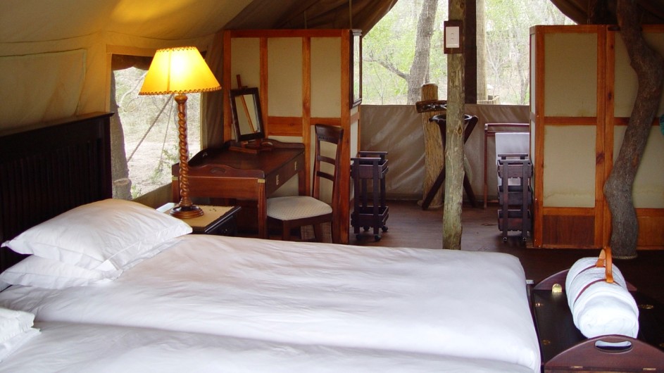 Südafrika Krüger Nationalpark Plains Camp Zelt innen