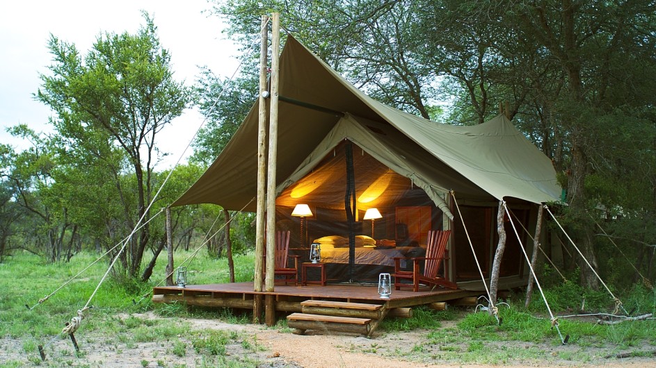 Südafrika Krüger Nationalpark Plains Camp Zelt außen