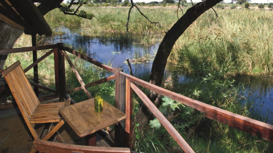 Namibia Caprivi Lianshulu Bush Lodge private Terrasse